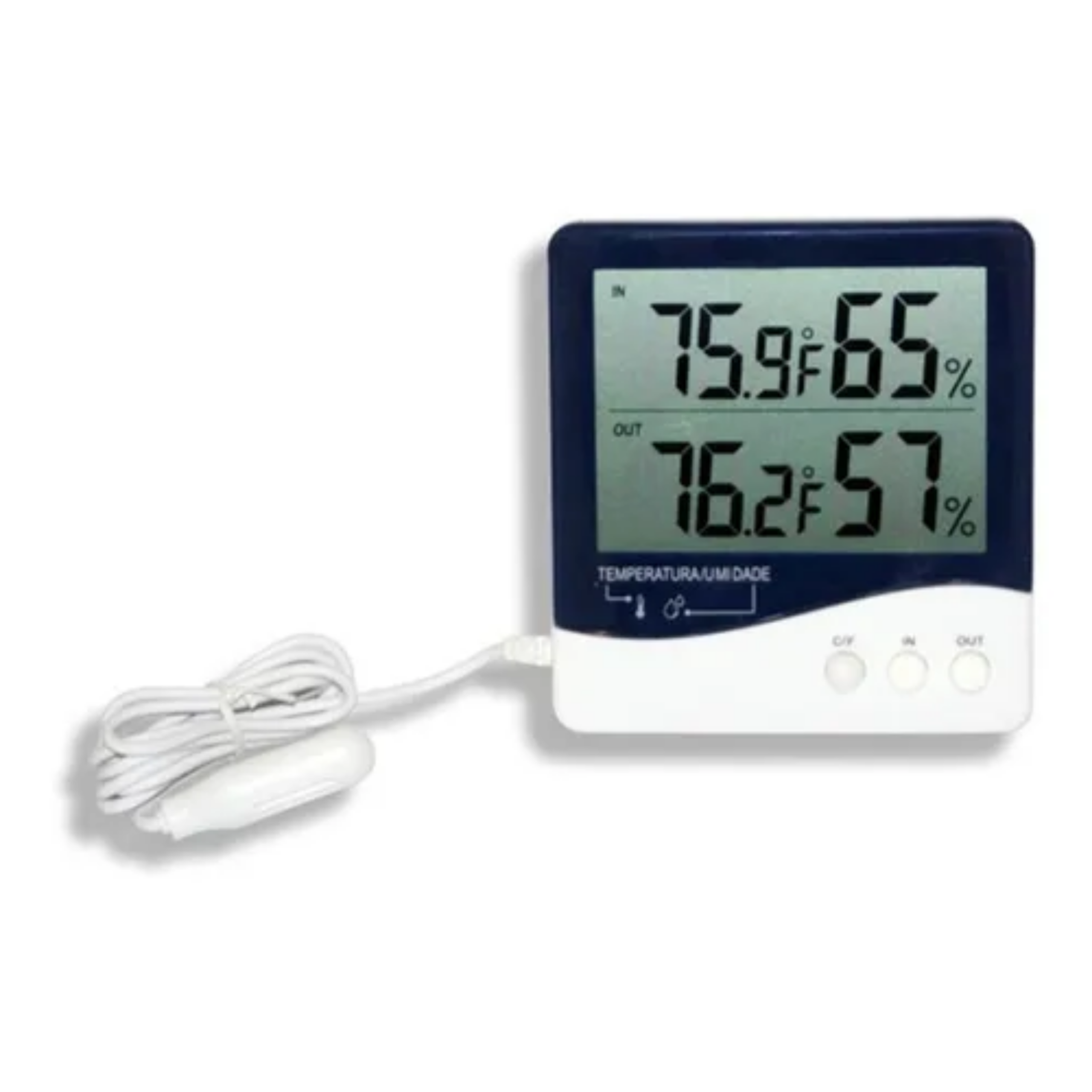 Termo-Higrômetro Digital Temperatura e Umidade Interna/Externa | INCOTERM 7664.01.0.00 - Imagem 3