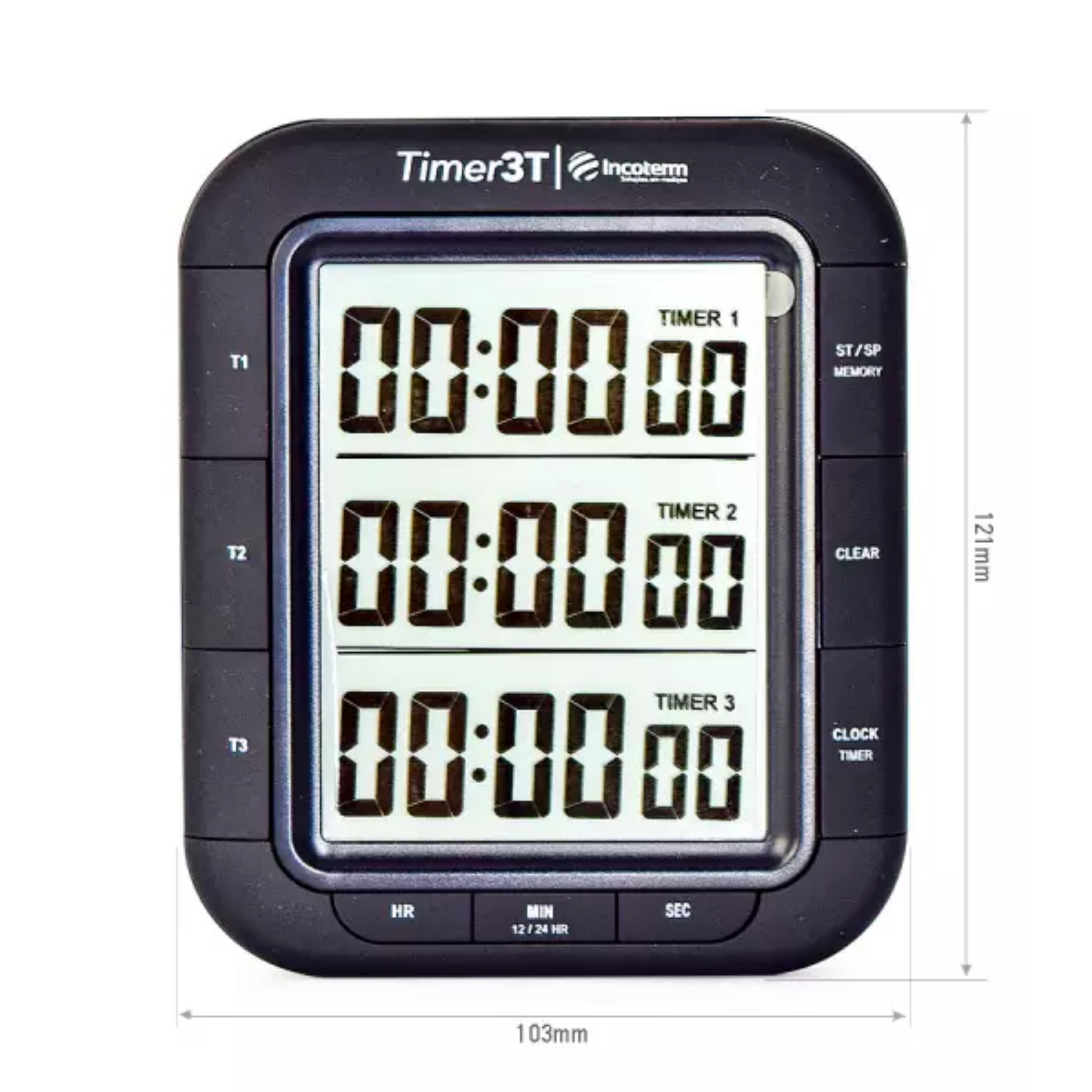 Cronômetro Digital Portátil com Relógio e Alarme Ref. T-TIM